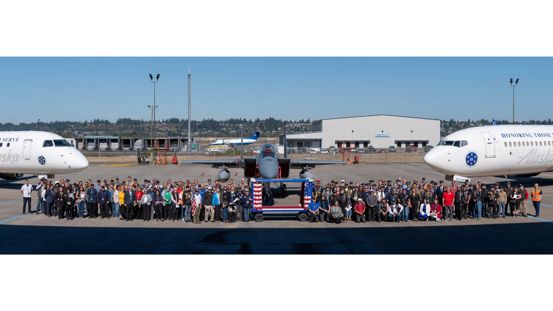 Alaska Airlines Fallen Soldier Cart stationed at Portland International Airport 