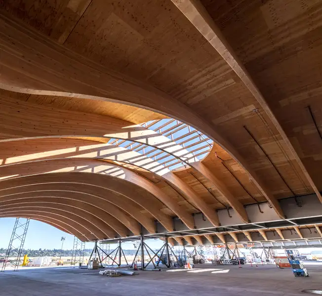 roof staged over airfield