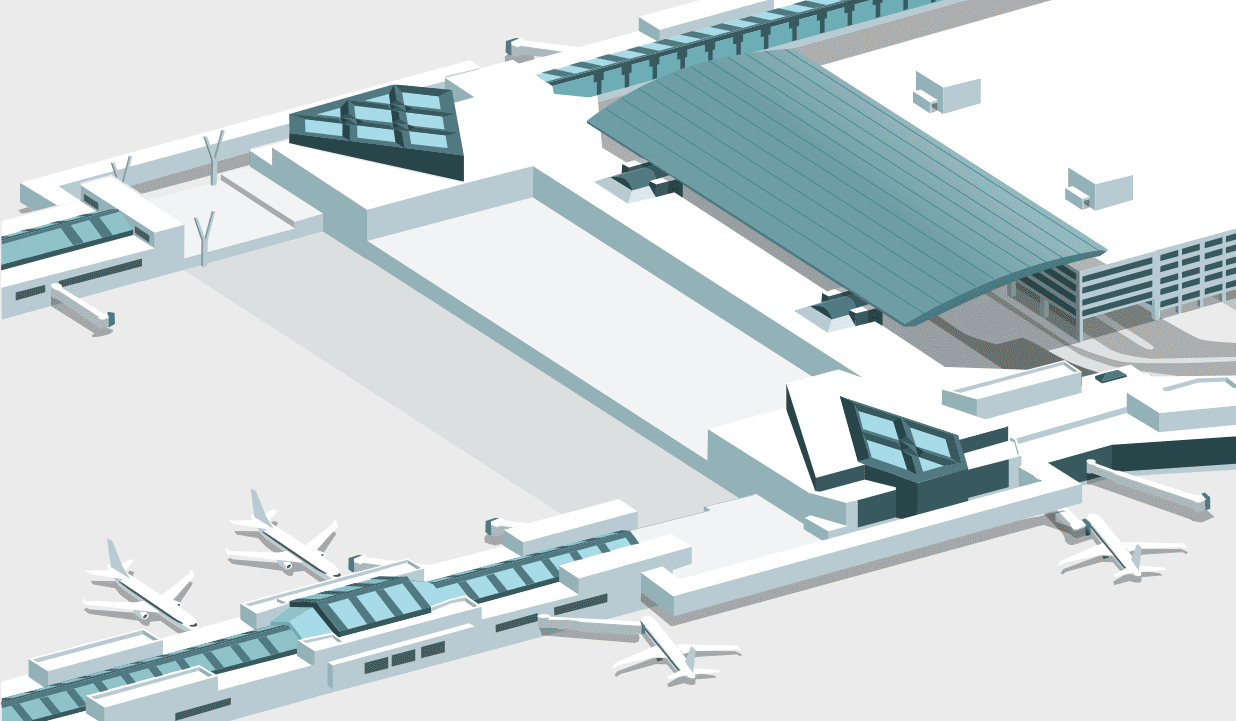 Animation of sliding massive roof components into place