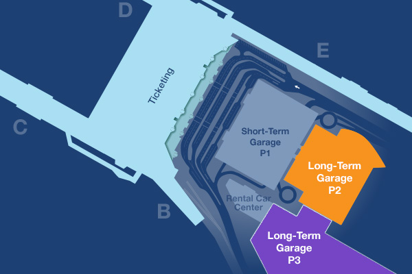 salt lake city airport long term parking map