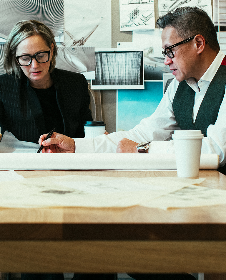 Architects working on designs
