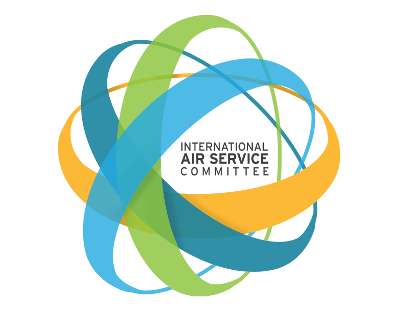 International Air Service Committee logo multicolor spiral