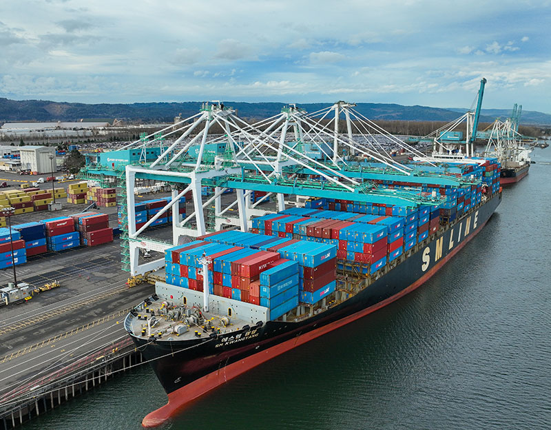 Aerial of SM Line Container Ship at Terminal 6