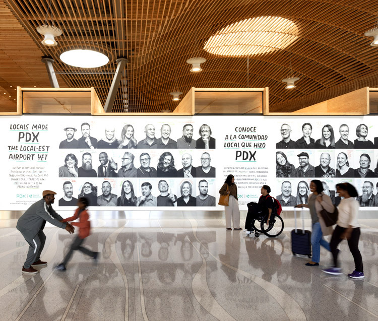 Two giant murals honor the locals behind the new PDX