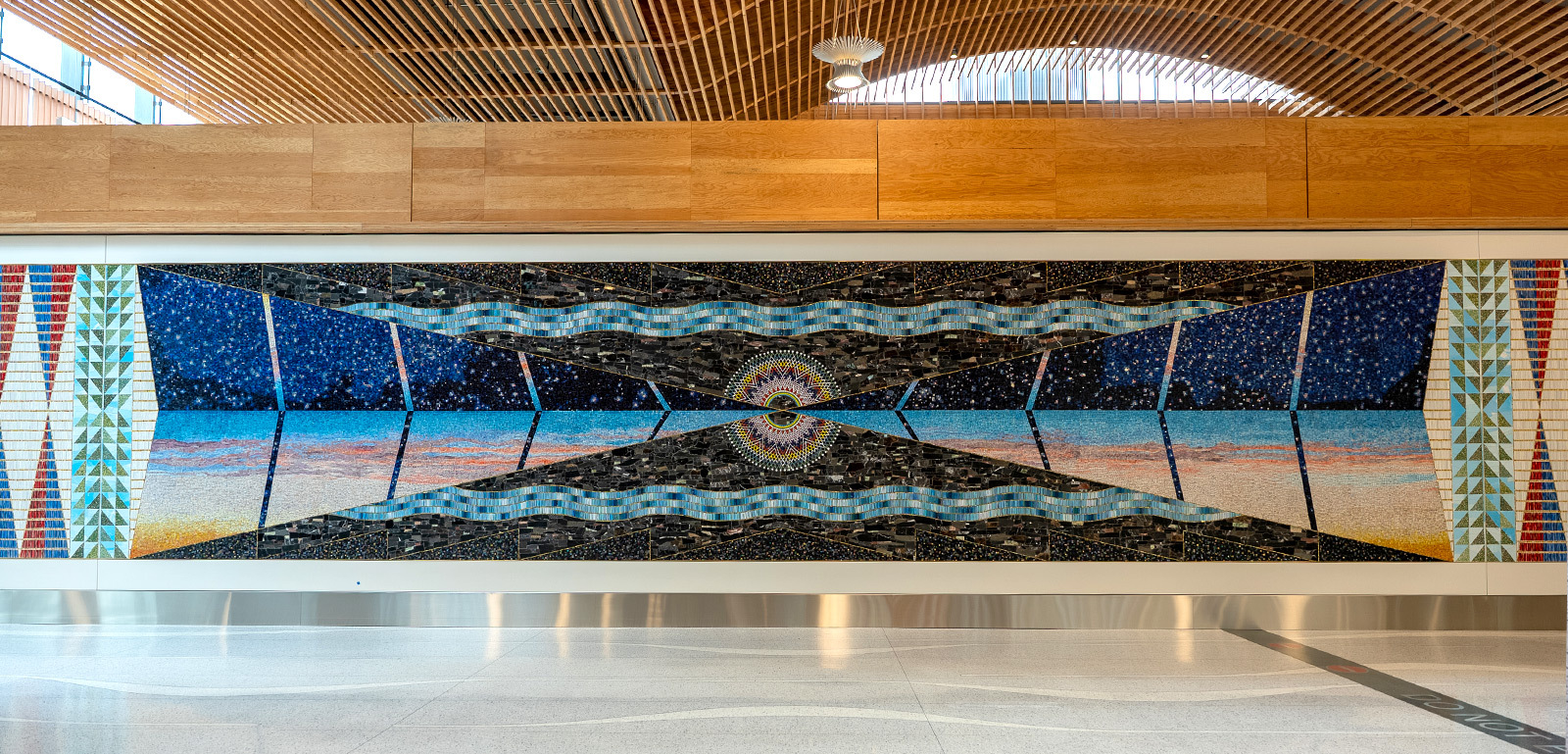 Ceramic and glass mosaic by Dyani White Hawk